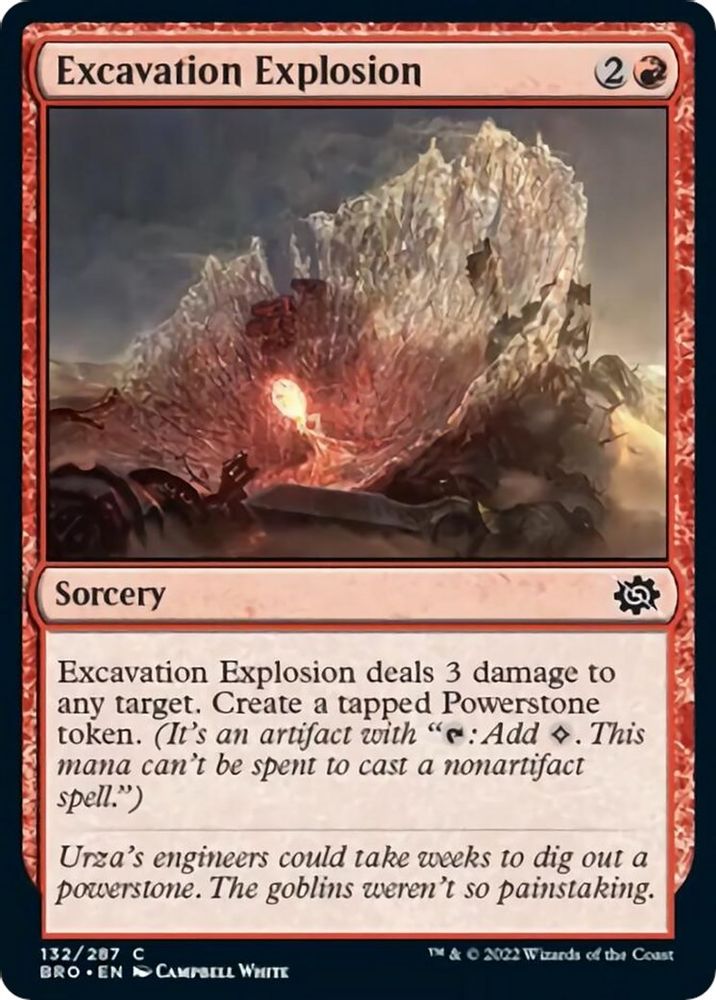 2022 Magic: The Gathering: The Brothers' War (BRO) - Excavation Explosion (#132, Common) (, Near Mint)
