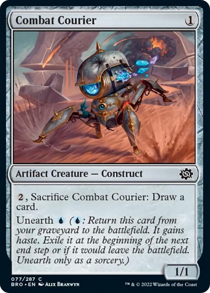 2022 Magic: The Gathering: The Brothers' War (BRO) - Combat Courier (#77, Common) (, Near Mint)