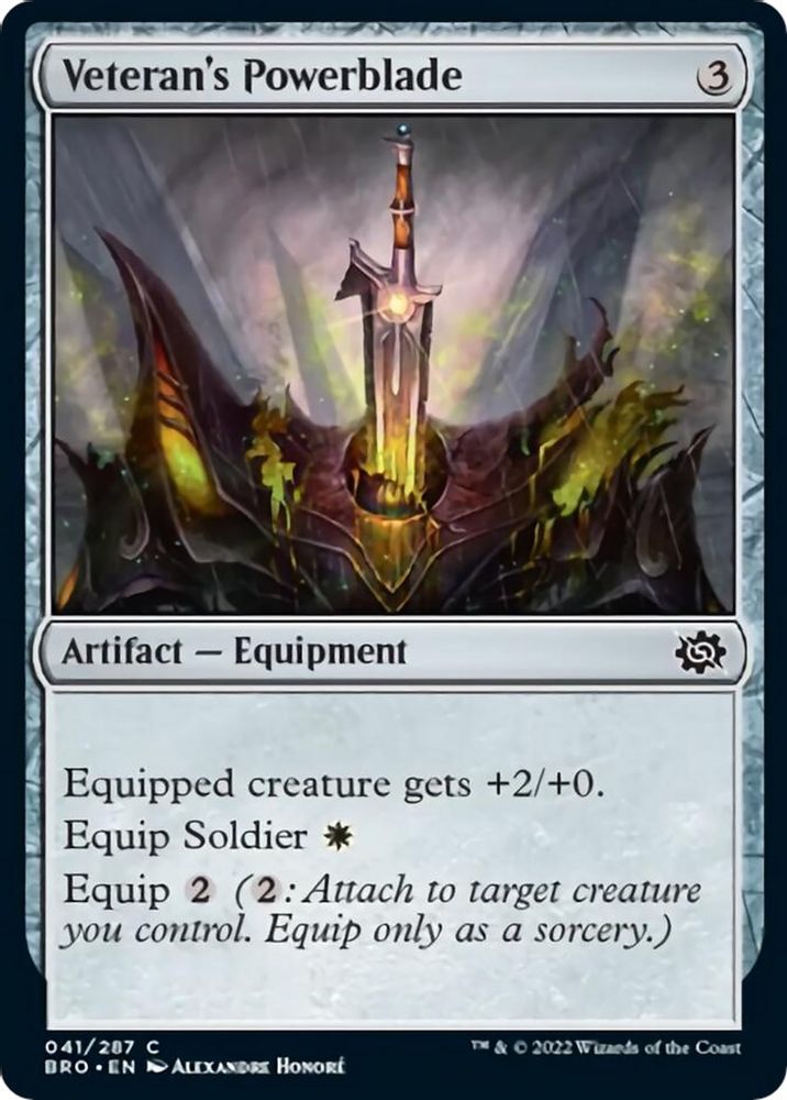 2022 Magic: The Gathering: The Brothers' War (BRO) - Veterans Powerblade (#41, Common) (, Near Mint)