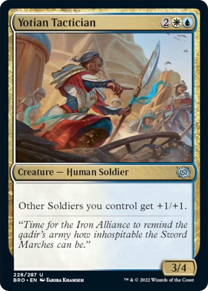 2022 Magic: The Gathering: The Brothers' War (BRO) - Yotian Tactician (#228, Uncommon) (, Near Mint)