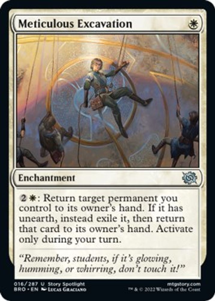 2022 Magic: The Gathering: The Brothers' War (BRO) - Meticulous Excavation (#16, Uncommon) (, Near Mint)