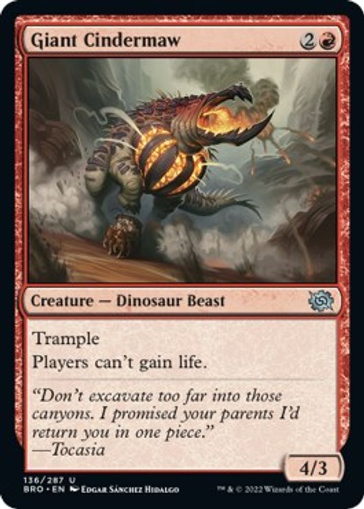 2022 Magic: The Gathering: The Brothers' War (BRO) - Giant Cindermaw (#136, Uncommon) (, Near Mint)