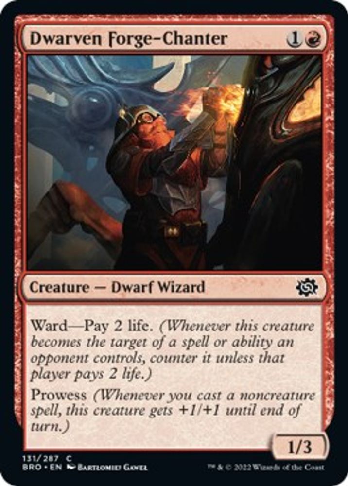 2022 Magic: The Gathering: The Brothers' War (BRO) - Dwarven Forge Chanter (#131, Common) (, Near Mint)