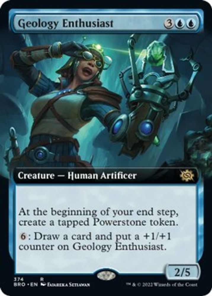 2022 Magic: The Gathering: The Brothers' War (BRO) - Geology Enthusiast Extended Art (#374, Rare) (, Near Mint)
