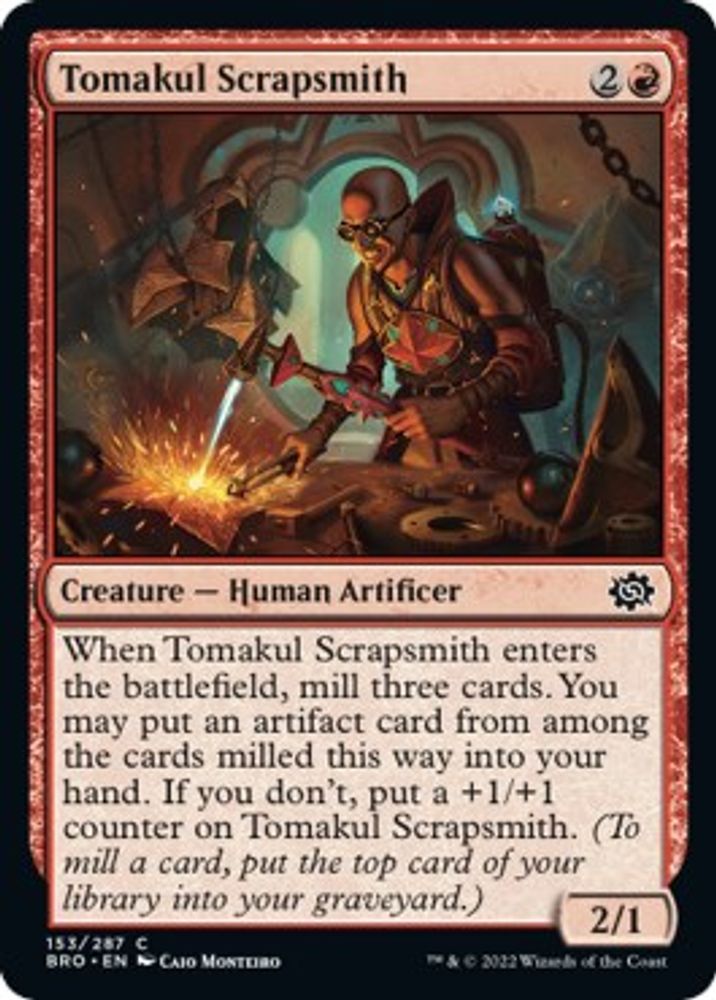 2022 Magic: The Gathering: The Brothers' War (BRO) - Tomakul Scrapsmith (#153, Common) (, Near Mint)