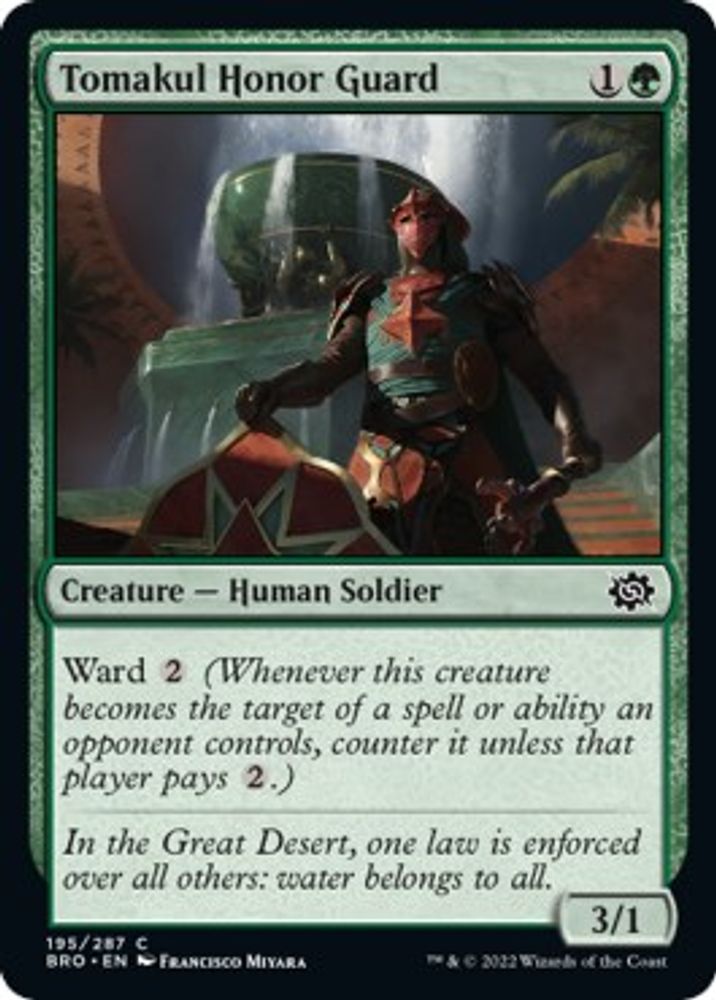 2022 Magic: The Gathering: The Brothers' War (BRO) - Tomakul Honor Guard (#195, Common) (, Near Mint)