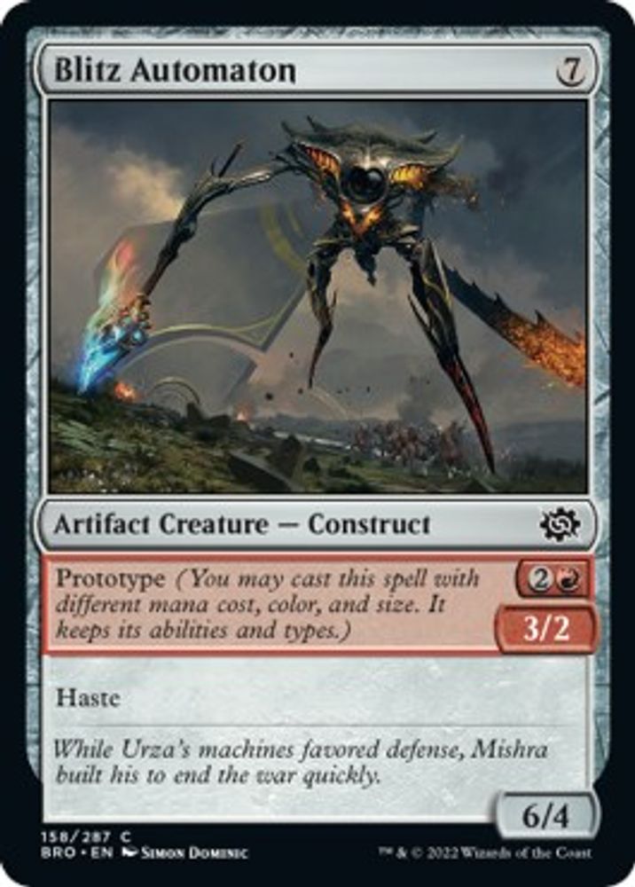 2022 Magic: The Gathering: The Brothers' War (BRO) - Blitz Automaton (#158, Common) (, Near Mint)