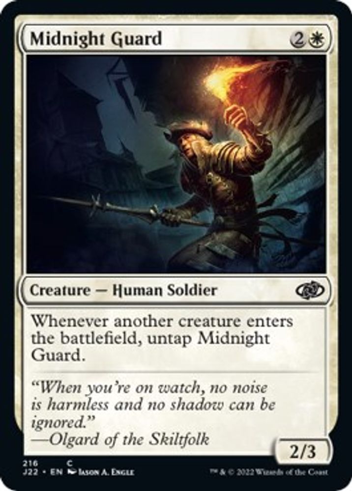 2022 Magic: The Gathering: Jumpstart 2022 (J22) - Midnight Guard (#216, Common) (, Near Mint)
