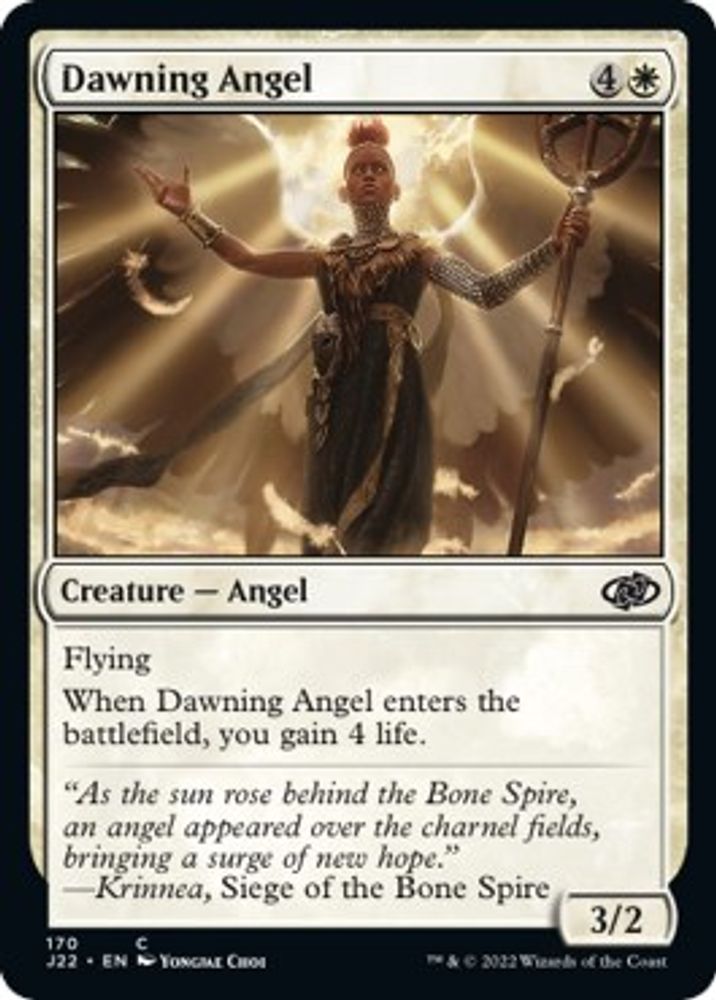 2022 Magic: The Gathering: Jumpstart 2022 (J22) - Dawning Angel (#170, Common) (, Near Mint)