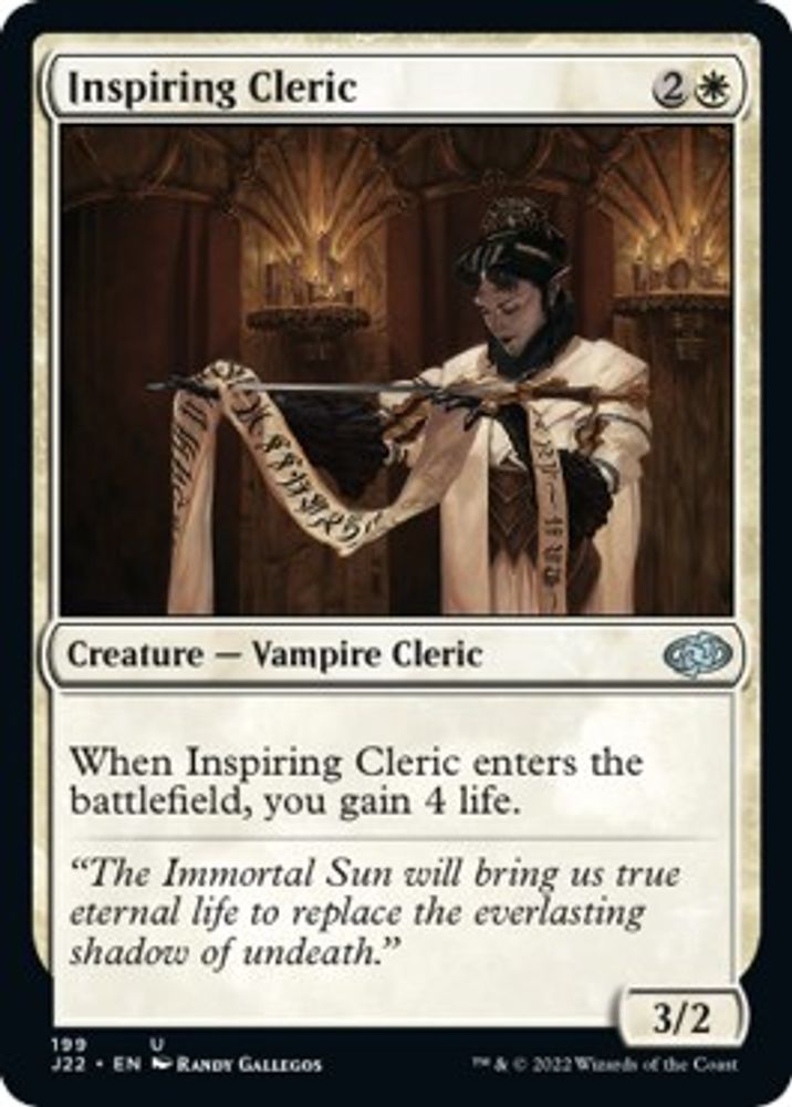 2022 Magic: The Gathering: Jumpstart 2022 (J22) - Inspiring Cleric (#199, Uncommon) (, Near Mint)