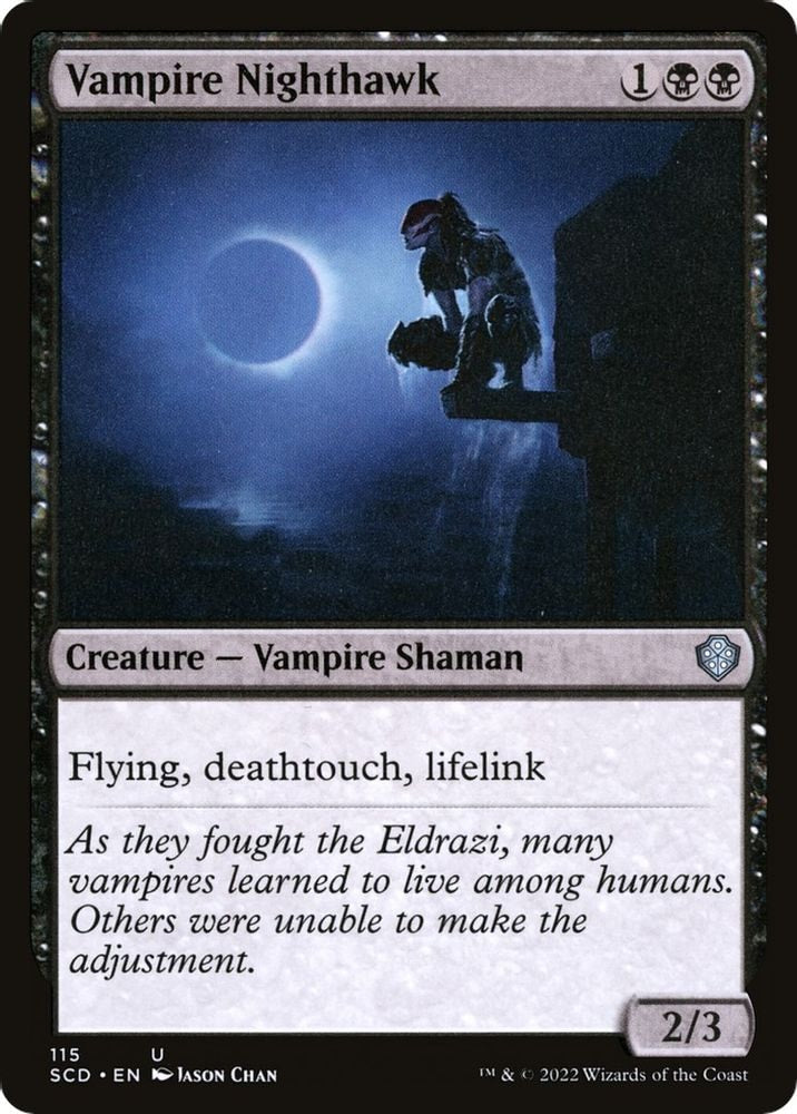 2022 Magic: The Gathering: Starter Commander Decks (SCD) - Vampire Nighthawk (#115, Uncommon) (, Near Mint)