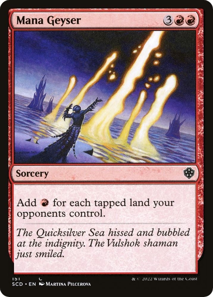 2022 Magic: The Gathering: Starter Commander Decks (SCD) - Mana Geyser (#151, Common) (, Near Mint)