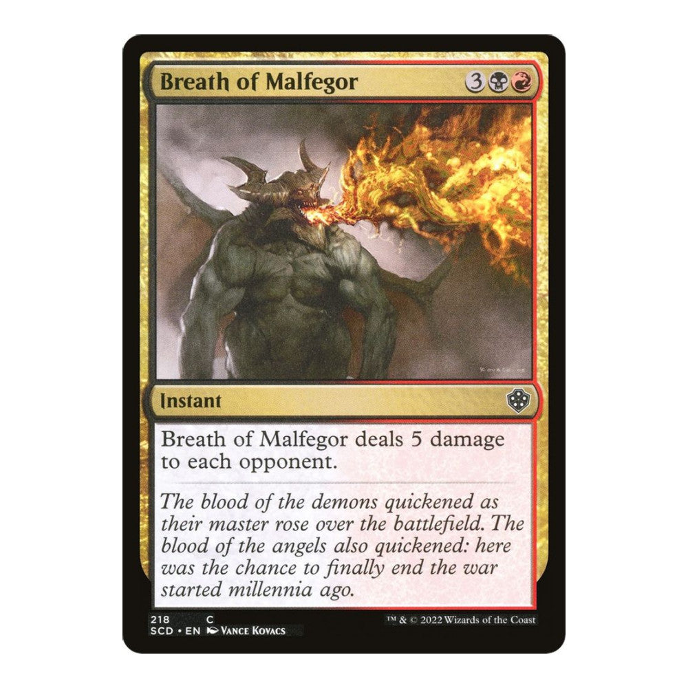 2022 Magic: The Gathering: Starter Commander Decks (SCD) - Breath of Malfegor (#218, Common) (, Near Mint)