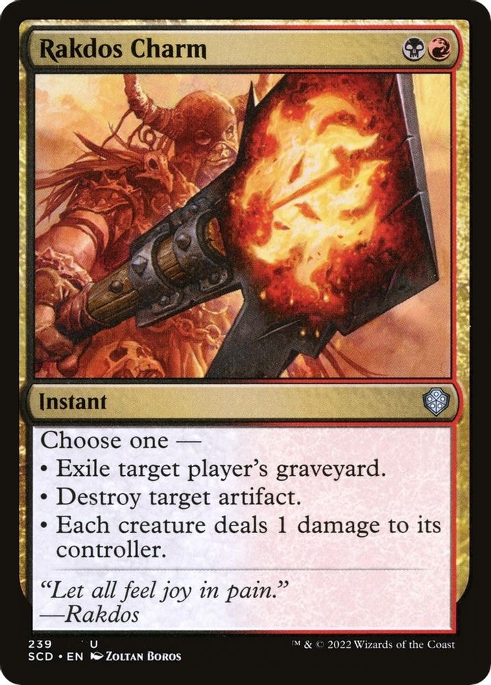 2022 Magic: The Gathering: Starter Commander Decks (SCD) - Rakdos Charm (#239, Uncommon) (, Near Mint)