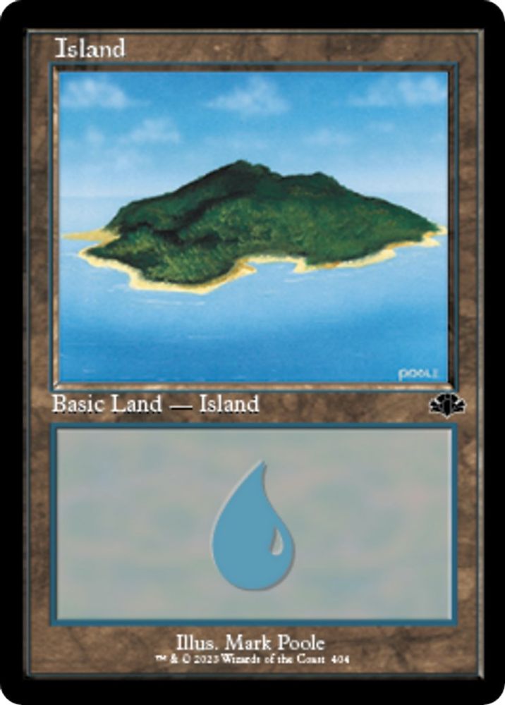 2023 Magic: The Gathering: Dominaria Remastered (DMR) - Island 404 Retro Frame (#404, Land) (, Near Mint)