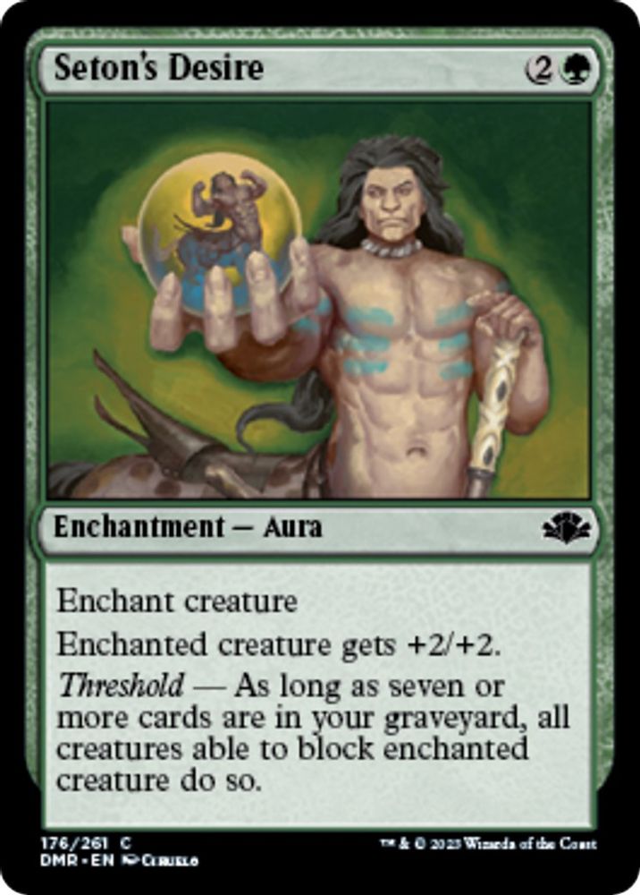 2023 Magic: The Gathering: Dominaria Remastered (DMR) - Setons Desire (#176, Common) (, Near Mint)