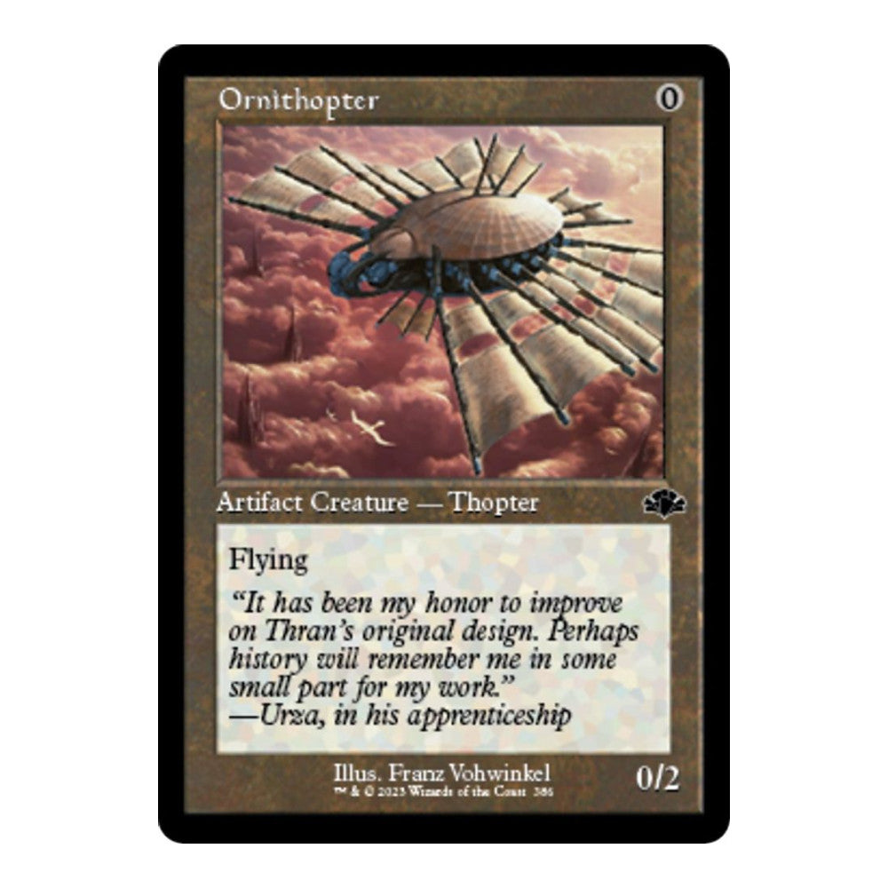 2023 Magic: The Gathering: Dominaria Remastered (DMR) - Ornithopter Retro Frame (#386, Common) (, Near Mint)