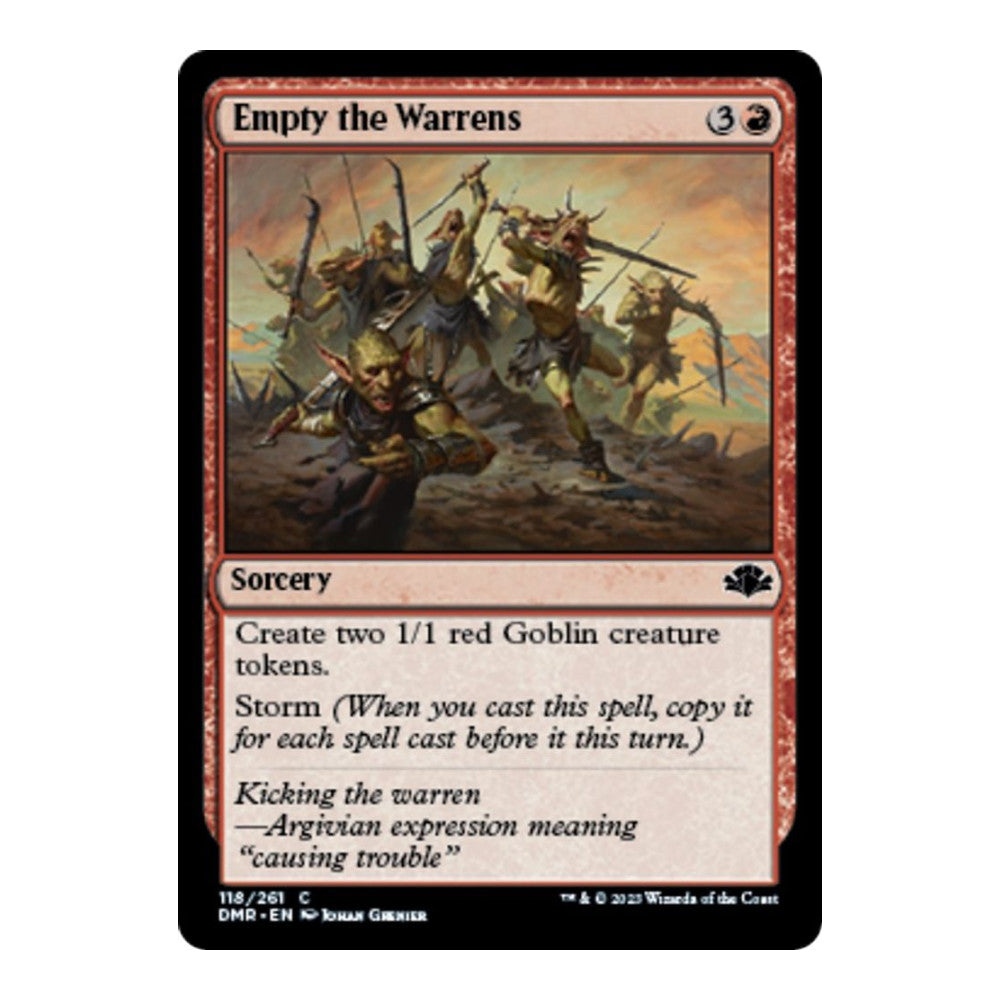 2023 Magic: The Gathering: Dominaria Remastered (DMR) - Empty the Warrens (#118, Common) (Foil, Near Mint)