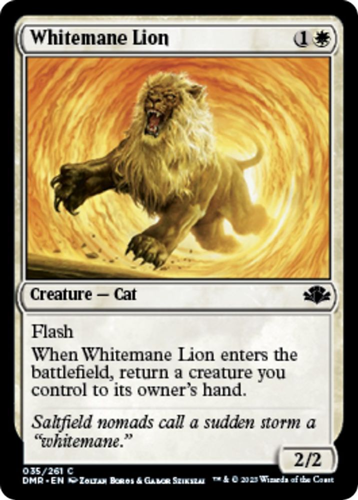2023 Magic: The Gathering: Dominaria Remastered (DMR) - Whitemane Lion (#35, Common) (Foil, Near Mint)
