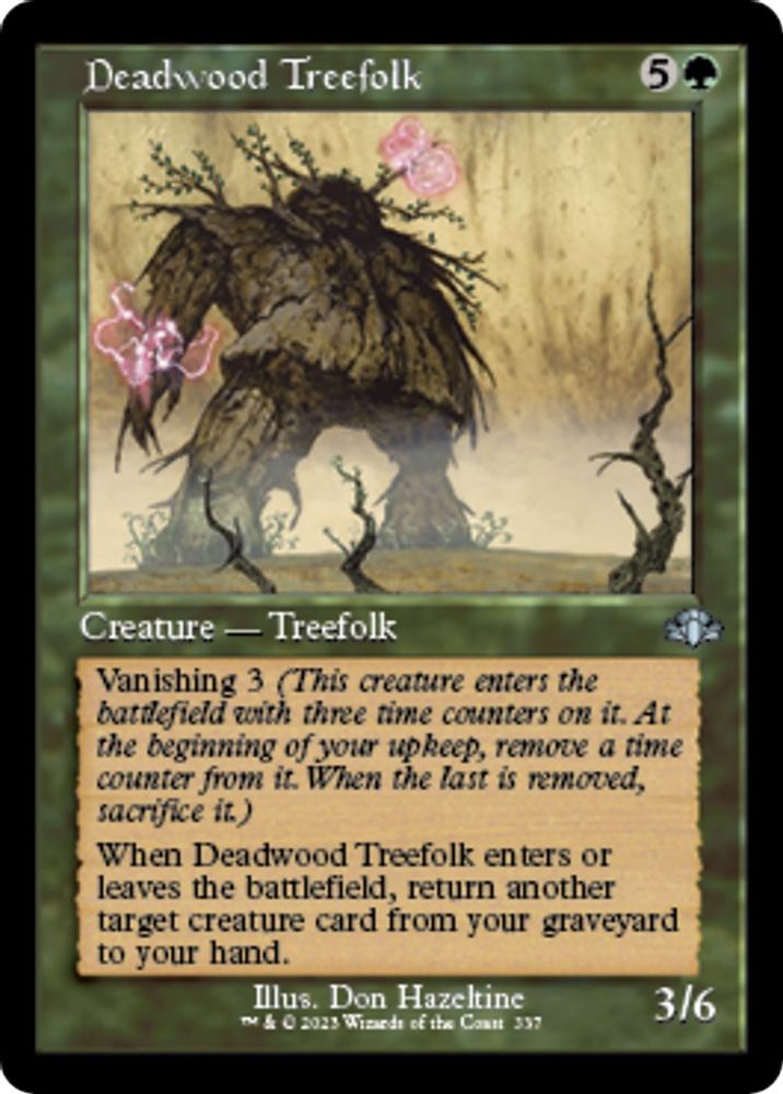 2023 Magic: The Gathering: Dominaria Remastered (DMR) - Deadwood Treefolk Retro Frame (#337, Uncommon) (, Near Mint)