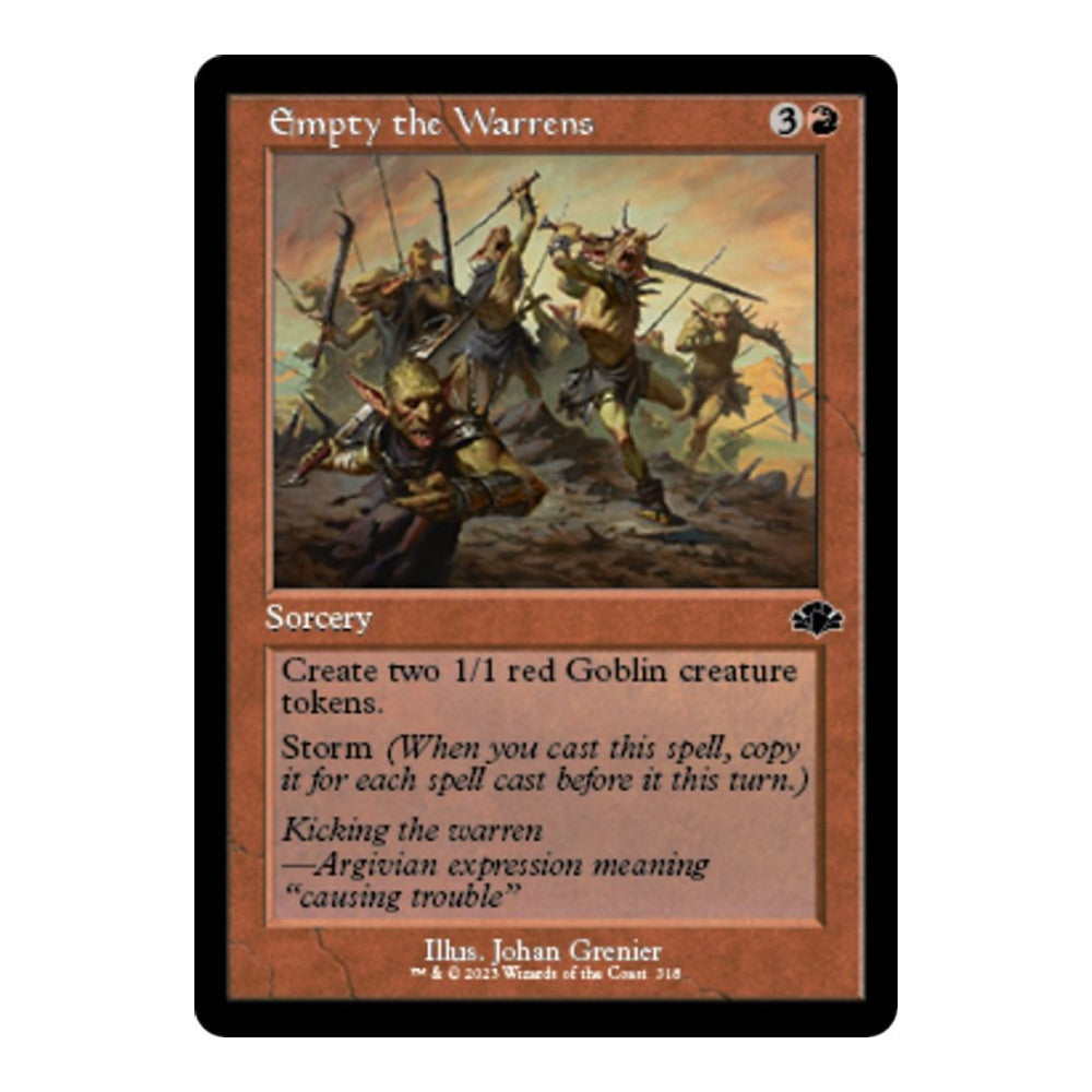 2023 Magic: The Gathering: Dominaria Remastered (DMR) - Empty the Warrens Retro Frame (#318, Common) (Foil, Near Mint)