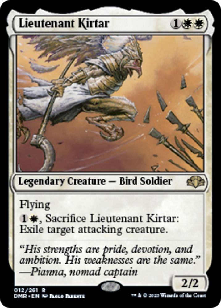 2023 Magic: The Gathering: Dominaria Remastered (DMR) - Lieutenant Kirtar (#12, Rare) (, Near Mint)