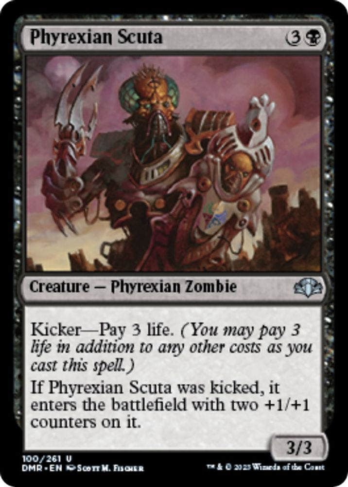 2023 Magic: The Gathering: Dominaria Remastered (DMR) - Phyrexian Scuta (#100, Uncommon) (, Near Mint)