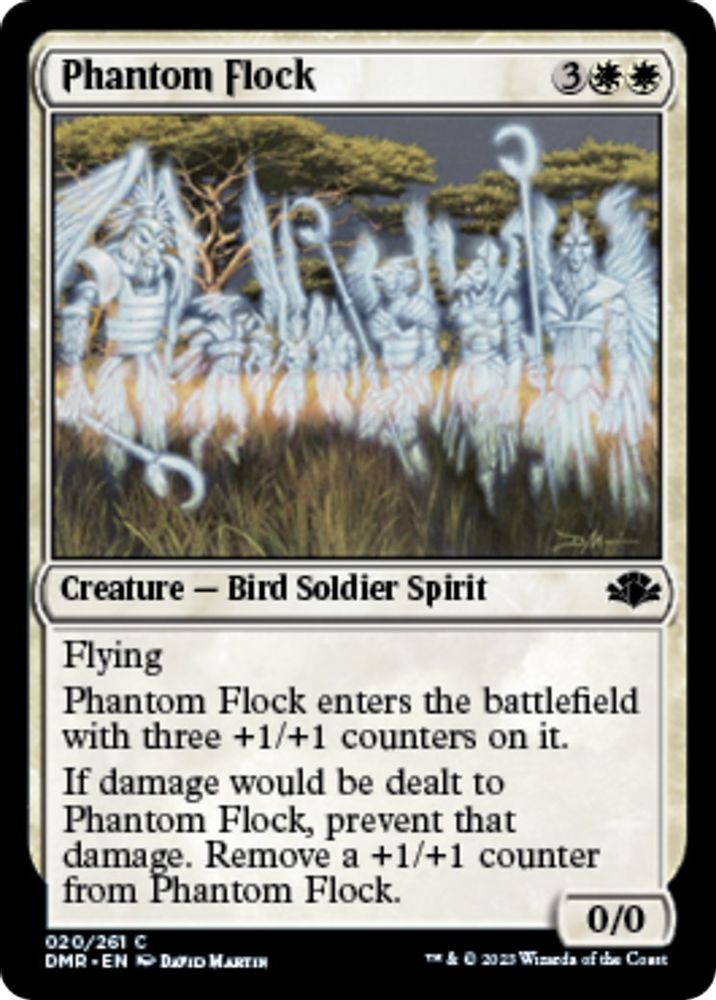 2023 Magic: The Gathering: Dominaria Remastered (DMR) - Phantom Flock (#20, Common) (, Near Mint)