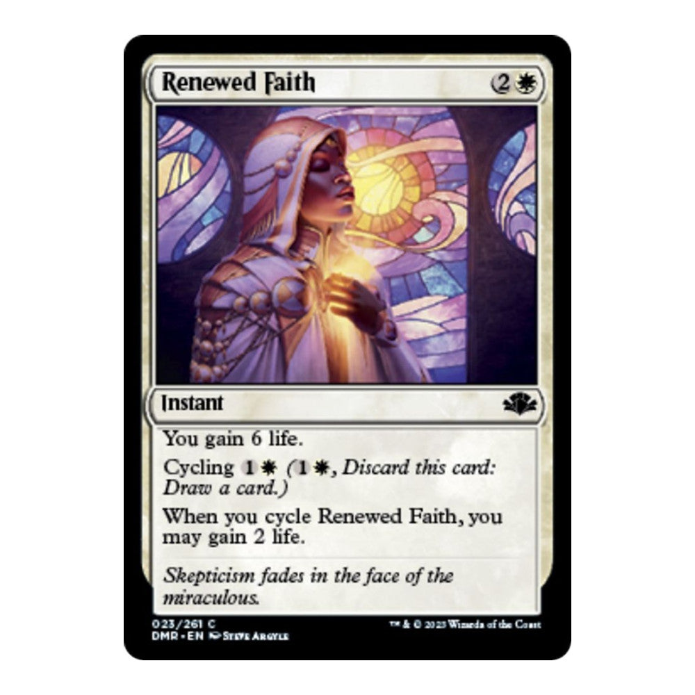 2023 Magic: The Gathering: Dominaria Remastered (DMR) - Renewed Faith (#23, Common)