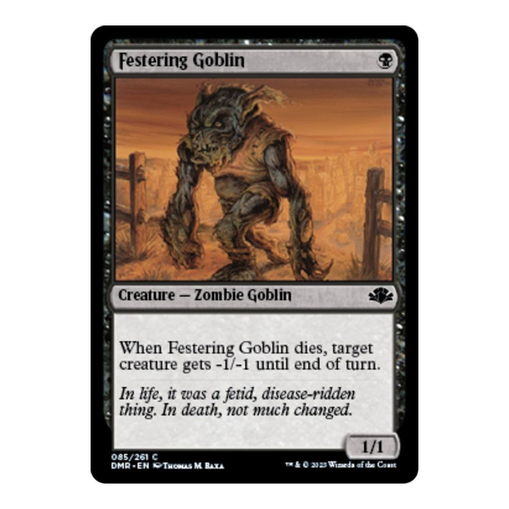 2023 Magic: The Gathering: Dominaria Remastered (DMR) - Festering Goblin (#85, Common) (Foil, Near Mint)