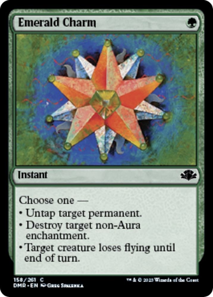 2023 Magic: The Gathering: Dominaria Remastered (DMR) - Emerald Charm (#158, Common) (Foil, Near Mint)