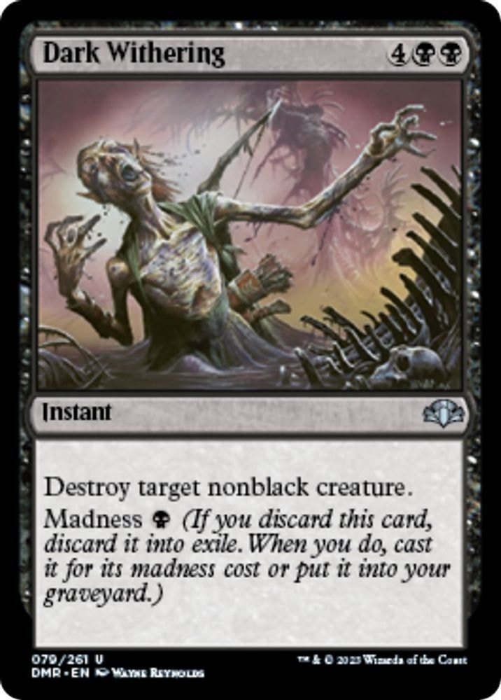 2023 Magic: The Gathering: Dominaria Remastered (DMR) - Dark Withering (#79, Uncommon) (Foil, Near Mint)
