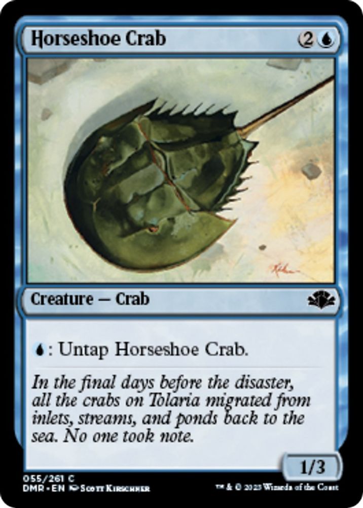 2023 Magic: The Gathering: Dominaria Remastered (DMR) - Horseshoe Crab (#55, Common) (, Near Mint)