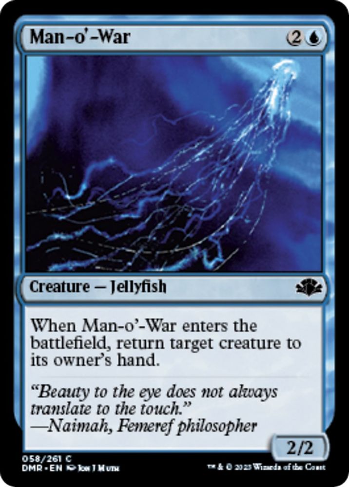 2023 Magic: The Gathering: Dominaria Remastered (DMR) - Man o War (#58, Common) (, Near Mint)