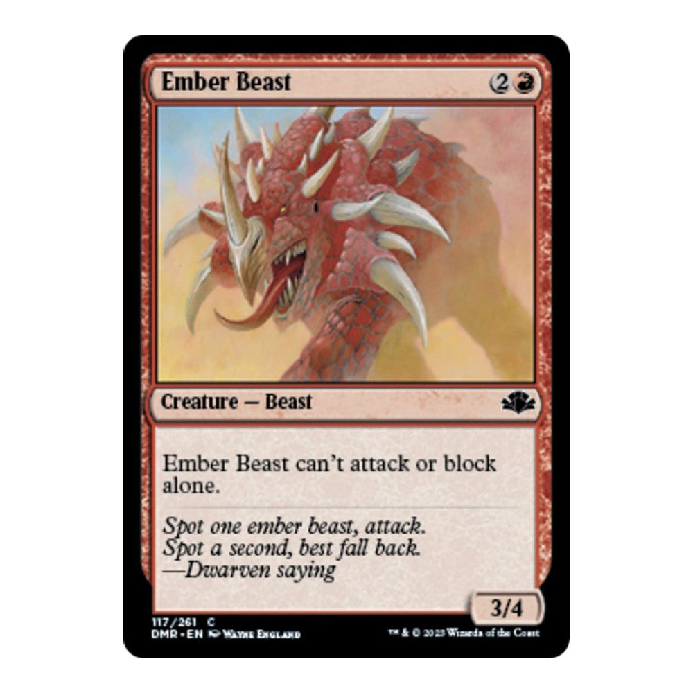 2023 Magic: The Gathering: Dominaria Remastered (DMR) - Ember Beast (#117, Common) (Foil, Near Mint)
