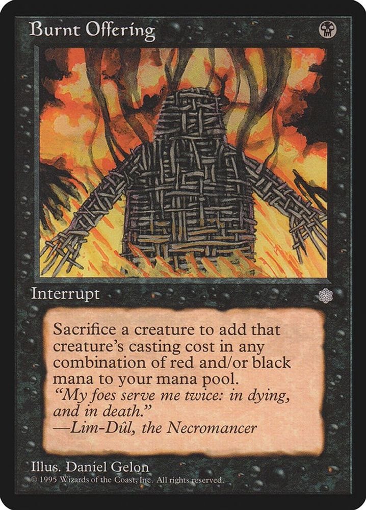 1995 Magic: The Gathering: Ice Age (ICE) - Burnt Offering (#116, Common) (, Near Mint)