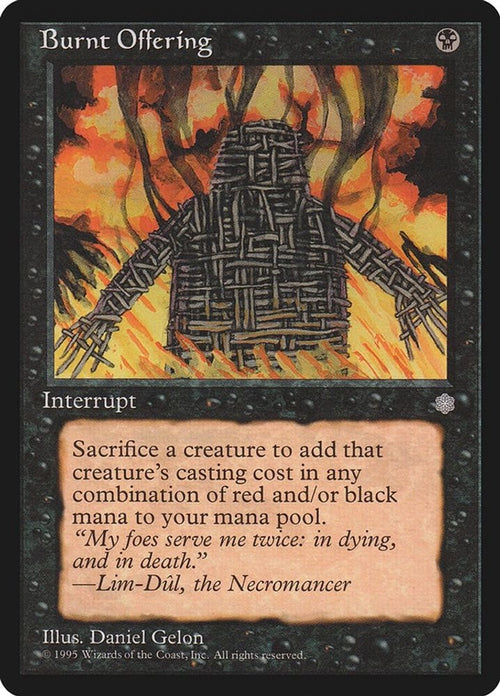 1995 Magic: The Gathering: Ice Age (ICE) - Burnt Offering (#116, Common) (, Near Mint)