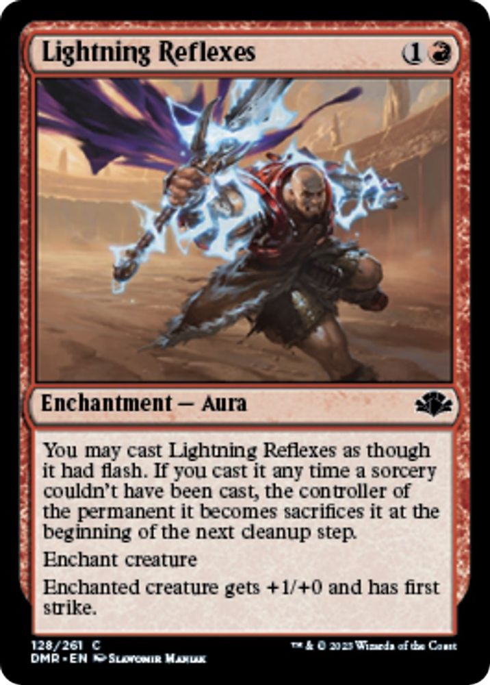 2023 Magic: The Gathering: Dominaria Remastered (DMR) - Lightning Reflexes (#128, Common) (, Near Mint)