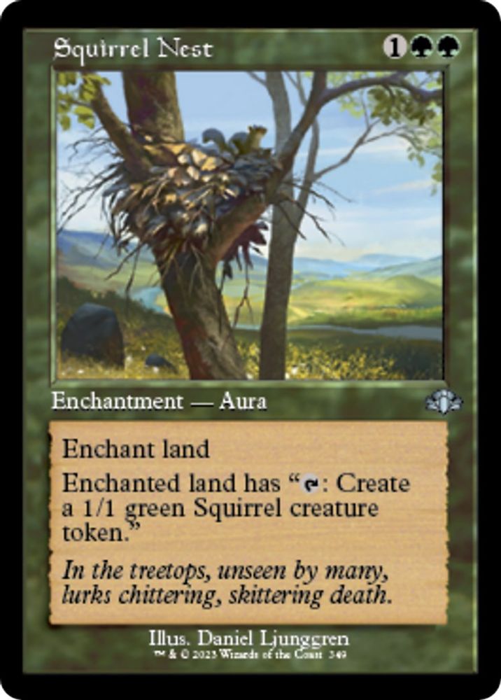2023 Magic: The Gathering: Dominaria Remastered (DMR) - Squirrel Nest Retro Frame (#349, Uncommon) (, Near Mint)
