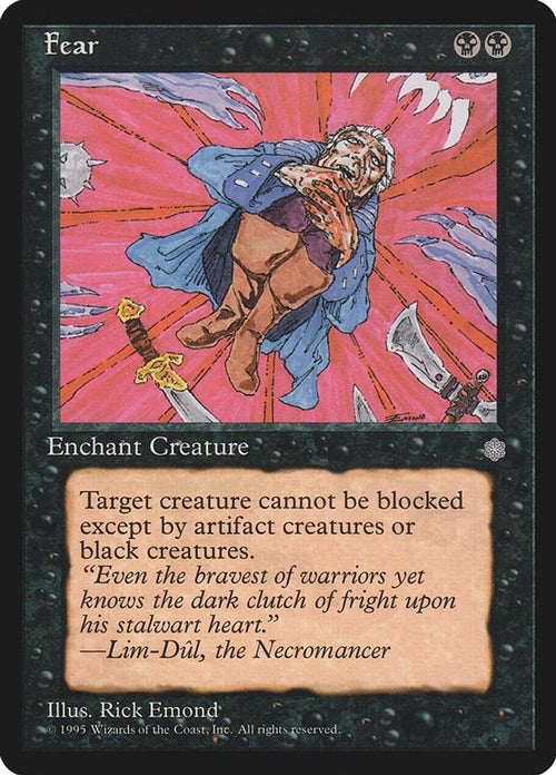 1995 Magic: The Gathering: Ice Age (ICE) - Fear (#124, Common) (, Near Mint)