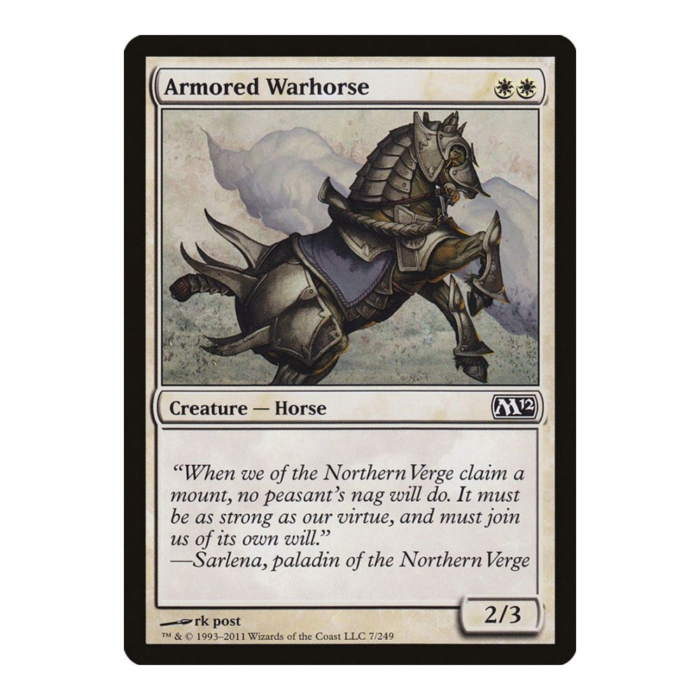 2011 Magic: The Gathering: Magic 2012 (M12) (M12) - Armored Warhorse (#7, Common) (, Near Mint)