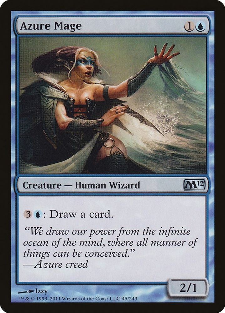 2011 Magic: The Gathering: Magic 2012 (M12) (M12) - Azure Mage (#45, Uncommon) (, Near Mint)