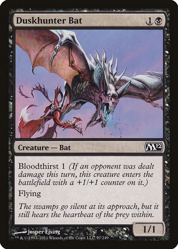 2011 Magic: The Gathering: Magic 2012 (M12) (M12) - Duskhunter Bat (#97, Common) (, Near Mint)