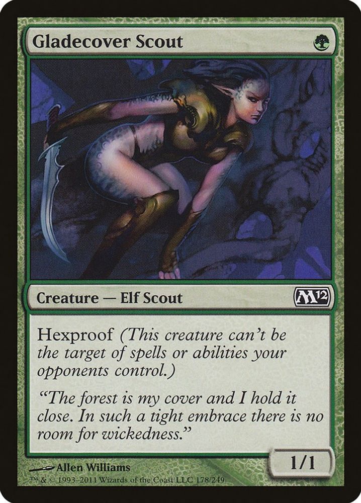 2011 Magic: The Gathering: Magic 2012 (M12) (M12) - Gladecover Scout (#178, Common) (, Near Mint)