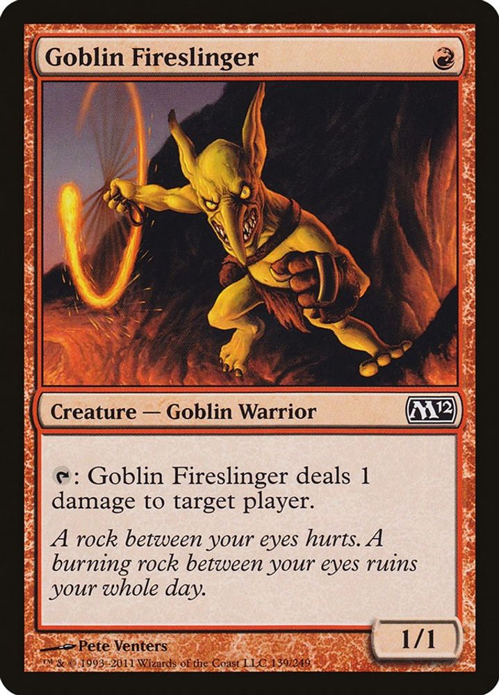 2011 Magic: The Gathering: Magic 2012 (M12) (M12) - Goblin Fireslinger (#139, Common) (, Near Mint)