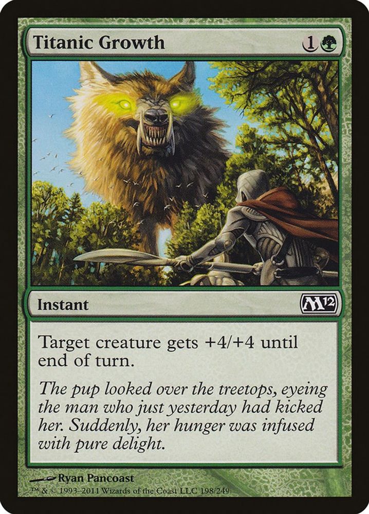 2011 Magic: The Gathering: Magic 2012 (M12) (M12) - Titanic Growth (#198, Common) (, Near Mint)