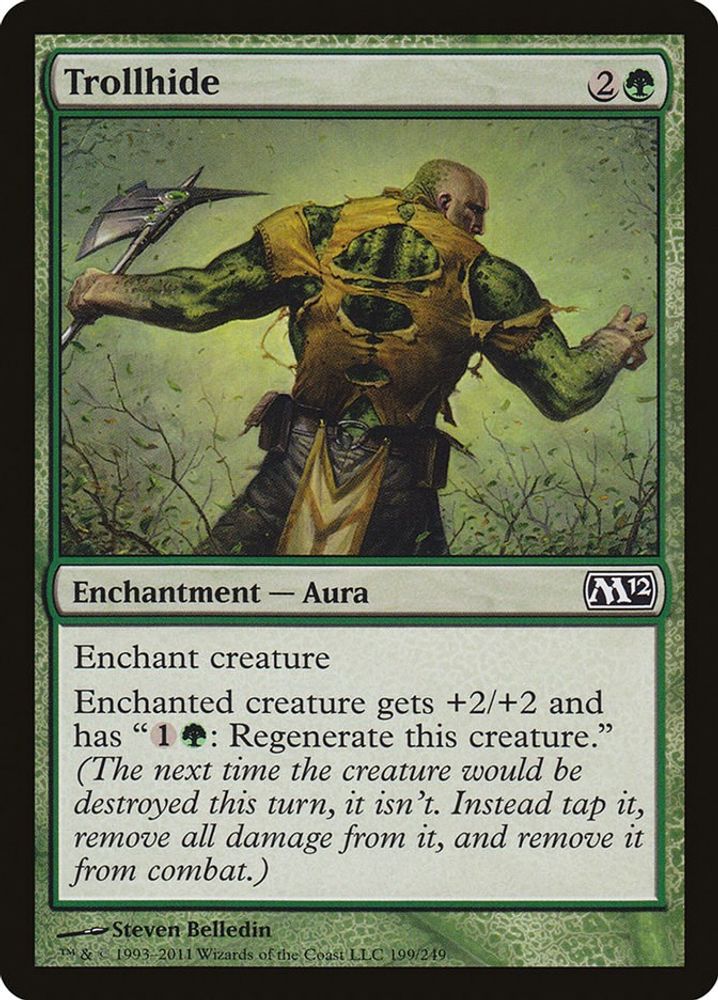 2011 Magic: The Gathering: Magic 2012 (M12) (M12) - Trollhide (#199, Common) (, Near Mint)