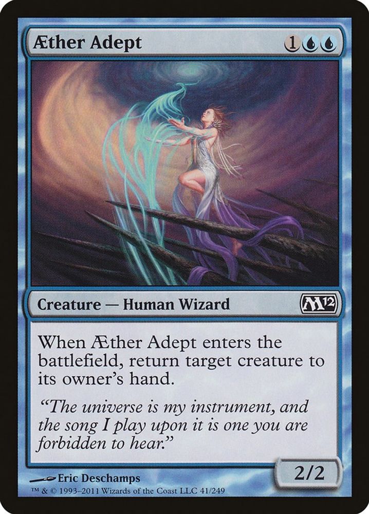 2011 Magic: The Gathering: Magic 2012 (M12) (M12) - Aether Adept (#41, Common) (, Near Mint)