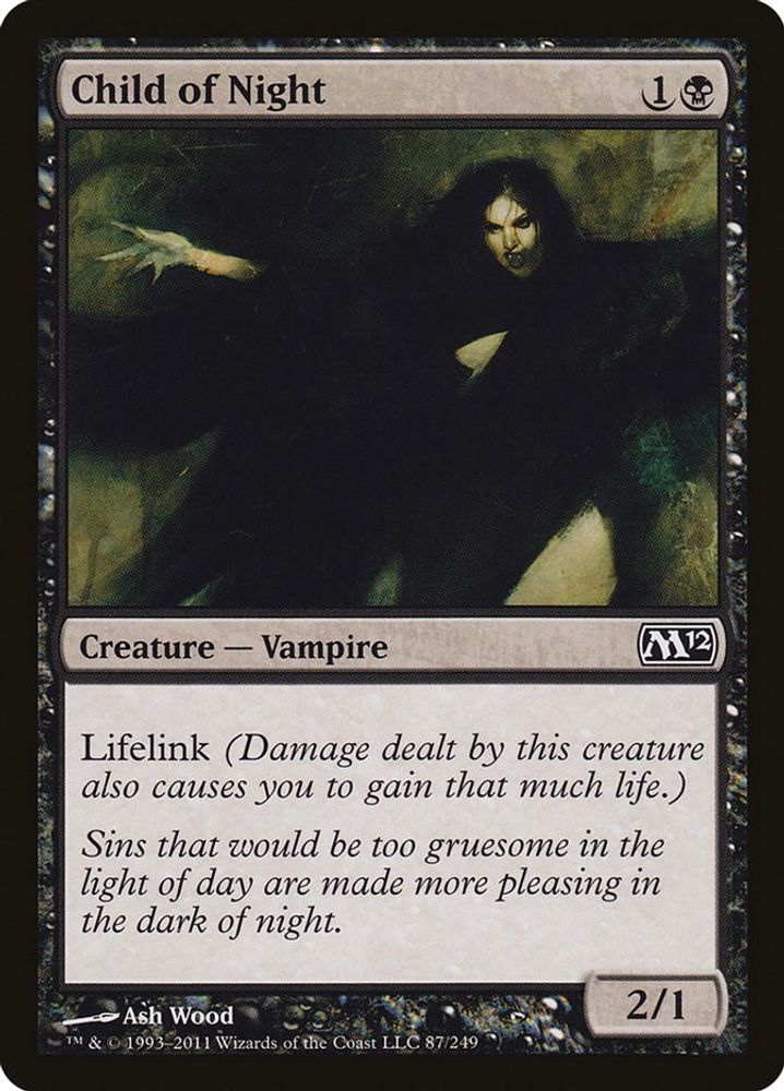 2011 Magic: The Gathering: Magic 2012 (M12) (M12) - Child of Night (#87, Common) (, Near Mint)