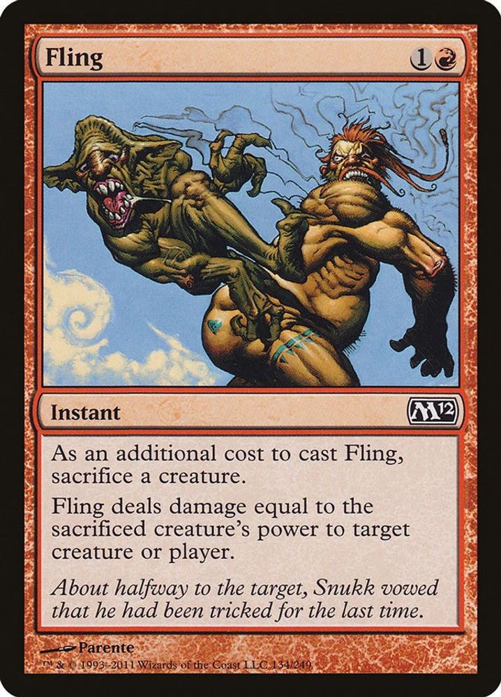 2011 Magic: The Gathering: Magic 2012 (M12) (M12) - Fling (#134, Common) (, Near Mint)